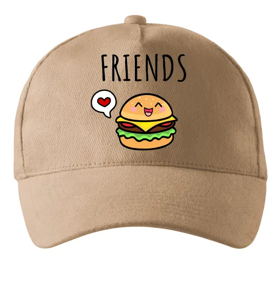 Кепка Best friends Бургер Песочный фото