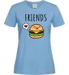 Жіноча футболка Best friends Бургер Блакитний фото