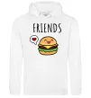Мужская толстовка (худи) Best friends Бургер Белый фото