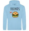Жіноча толстовка (худі) Best friends Бургер Блакитний фото