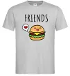 Мужская футболка Best friends Бургер Серый фото