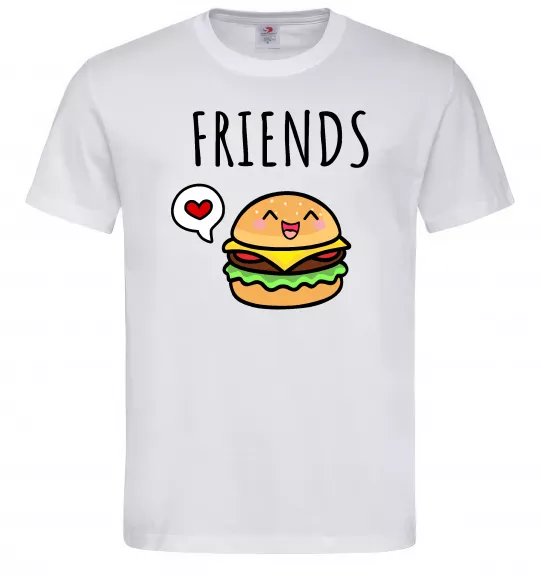 Мужская футболка Best friends Бургер Белый фото