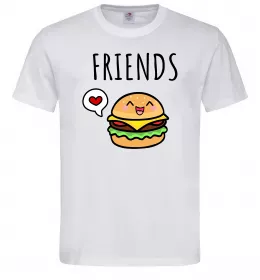 Мужская футболка Best friends Бургер Белый фото