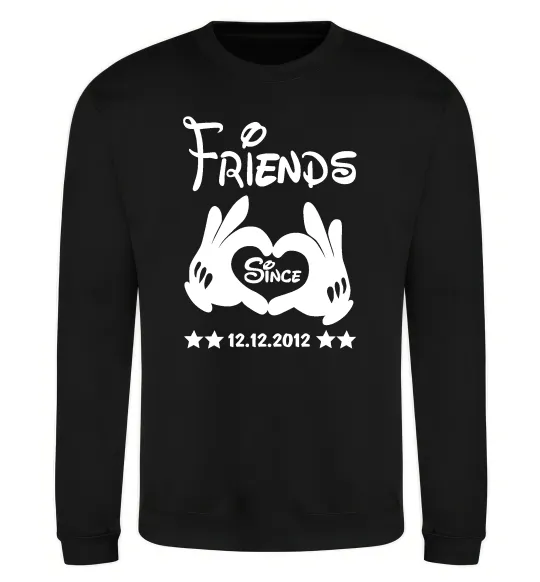 Свитшот Disney friend since Черный фото