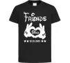 Дитяча футболка Disney friend since Чорний фото