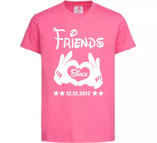 Дитяча футболка Disney friend since Яскраво-рожевий фото
