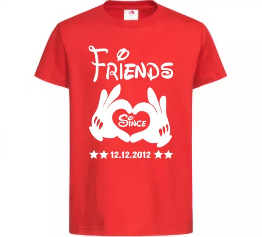 Дитяча футболка Disney friend since Червоний фото