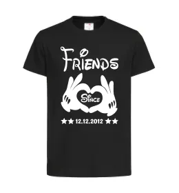 Дитяча футболка Disney friend since Чорний фото