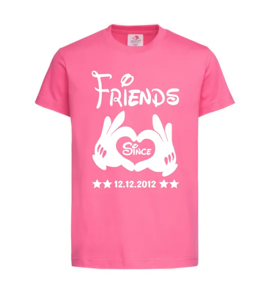 Детская футболка Disney friend since Ярко-розовый фото