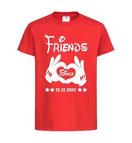 Детская футболка Disney friend since Красный фото