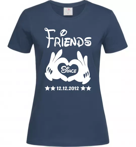 Женская футболка Disney friend since Темно-синий фото
