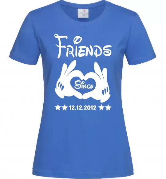 Женская футболка Disney friend since Ярко-синий фото