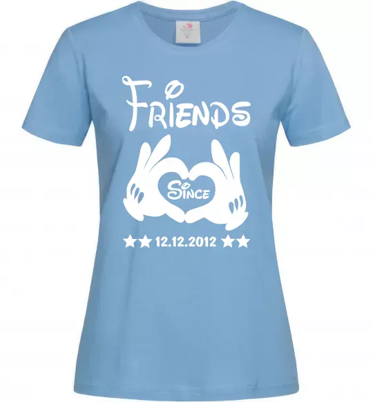 Женская футболка Disney friend since Голубой фото