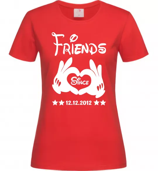 Женская футболка Disney friend since Красный фото