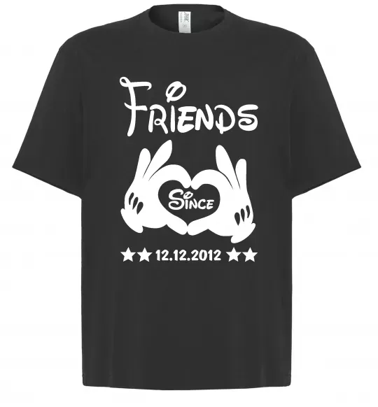 Футболка Оверсайз Disney friend since Черный фото