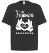 Футболка Оверсайз Disney friend since Черный фото