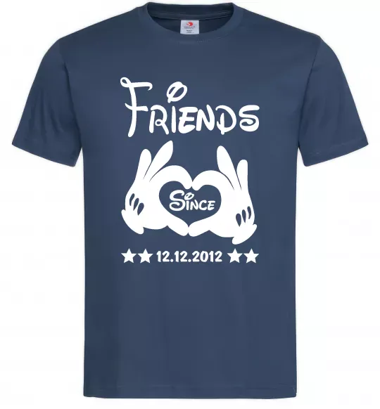 Мужская футболка Disney friend since Темно-синий фото