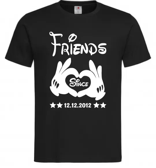 Мужская футболка Disney friend since Черный фото