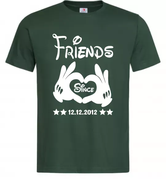 Мужская футболка Disney friend since Темно-зеленый фото