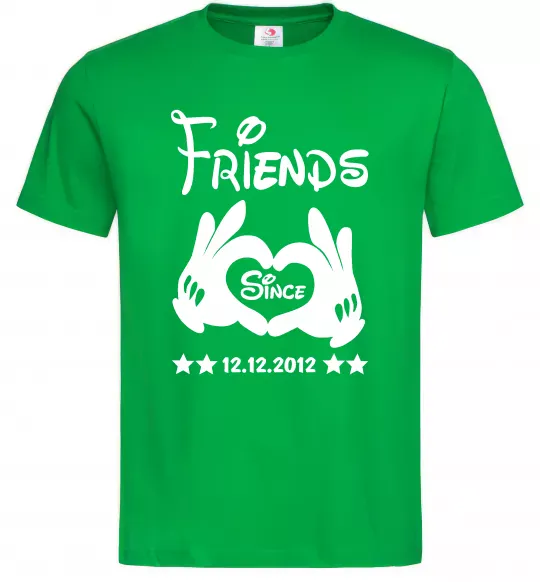 Мужская футболка Disney friend since Зеленый фото