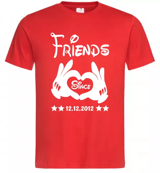 Мужская футболка Disney friend since Красный фото