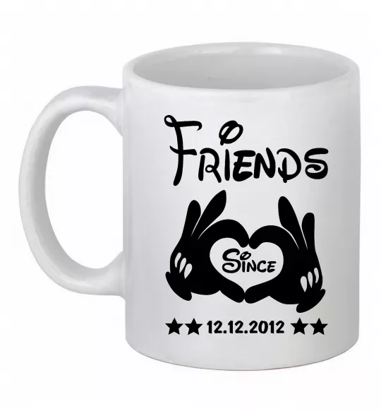 Чашка керамічна Disney friend since Білий фото