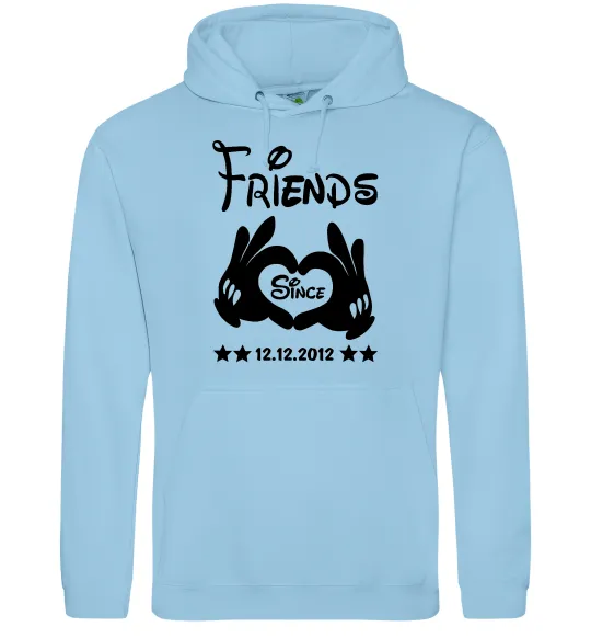Жіноча толстовка (худі) Disney friend since Блакитний фото