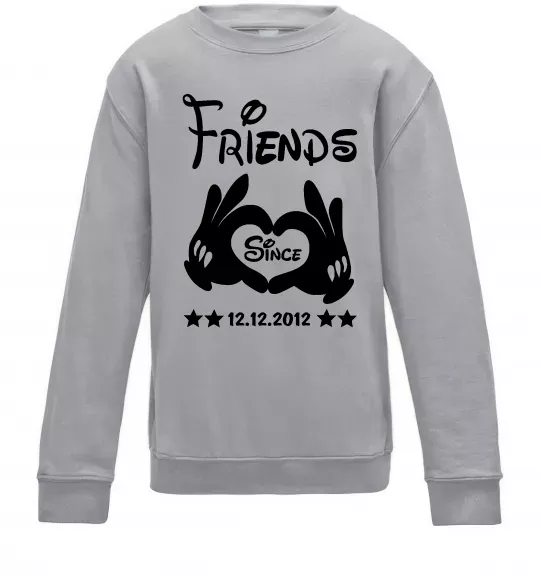 Дитячий світшот Disney friend since Сірий меланж фото