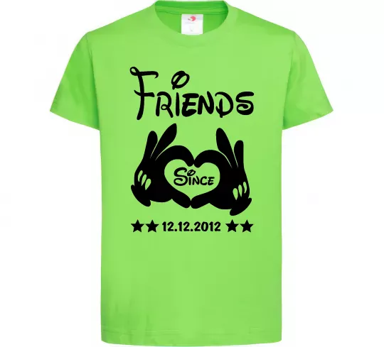 Дитяча футболка Disney friend since Лаймовий фото