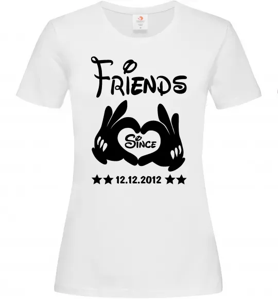 Женская футболка Disney friend since Белый фото