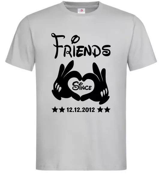 Мужская футболка Disney friend since Серый фото