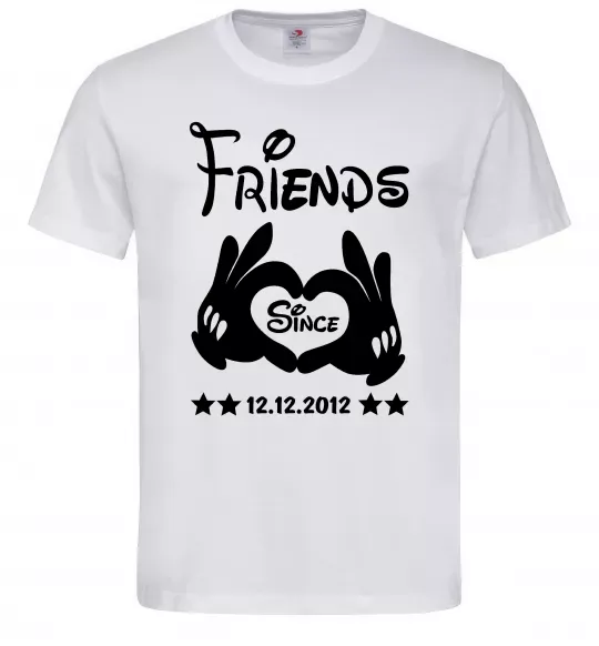 Мужская футболка Disney friend since Белый фото