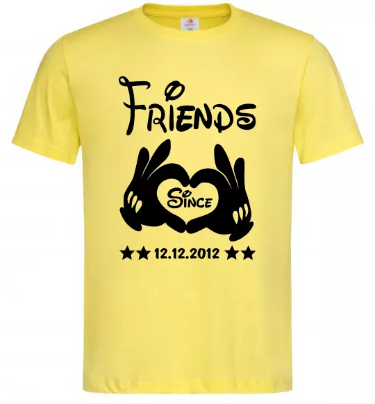 Мужская футболка Disney friend since Лимонный фото