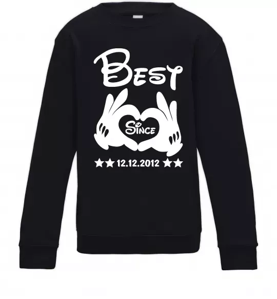 Детский Свитшот Disney best since Черный фото