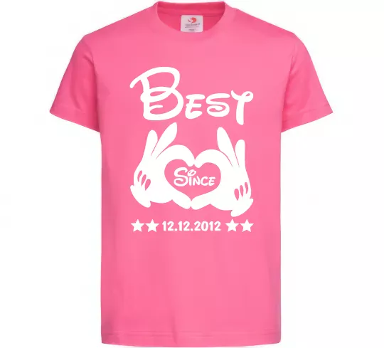 Детская футболка Disney best since Ярко-розовый фото