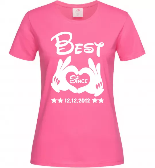 Женская футболка Disney best since Ярко-розовый фото