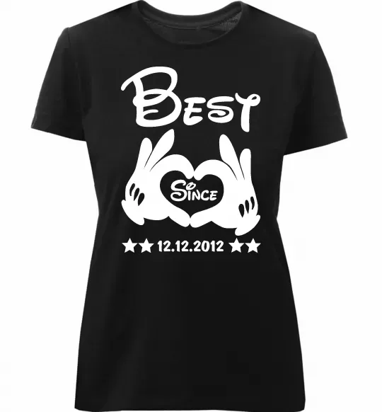 Женская премиум футболка Disney best since Черный фото