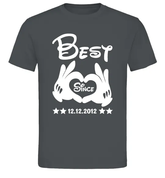 Мужская футболка Disney best since Графит фото