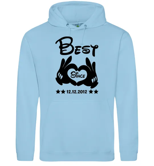 Женская толстовка (худи) Disney best since Голубой фото