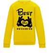 Детский Свитшот Disney best since Солнечно желтый фото