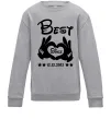 Детский Свитшот Disney best since Серый меланж фото