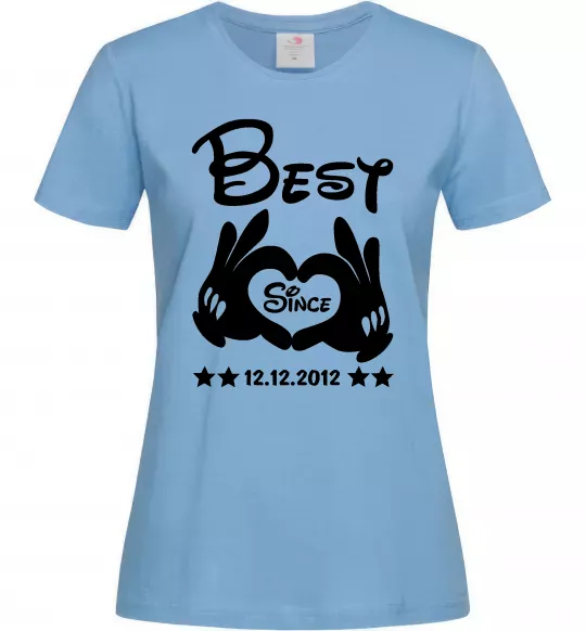 Женская футболка Disney best since Голубой фото