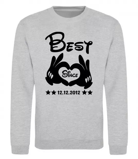 Світшот Disney best since Сірий меланж фото