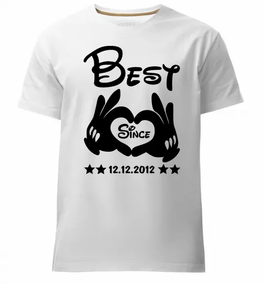 Чоловіча преміум футболка Disney best since Білий фото