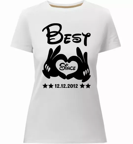 Женская премиум футболка Disney best since Белый фото