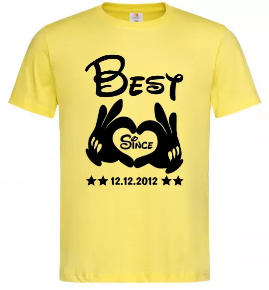 Мужская футболка Disney best since Лимонный фото