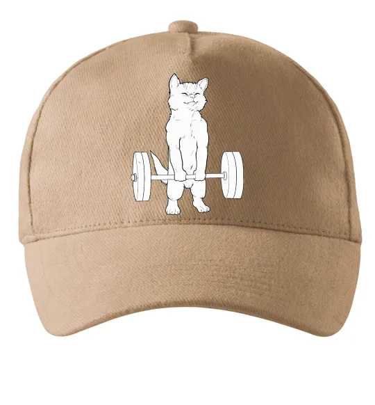 Кепка Кіт з штангою Песочный фото