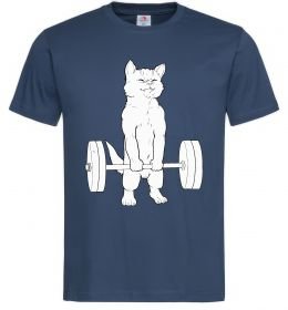 Мужская футболка Кіт з штангою