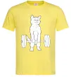 Чоловіча футболка Кіт з штангою Лимонний фото