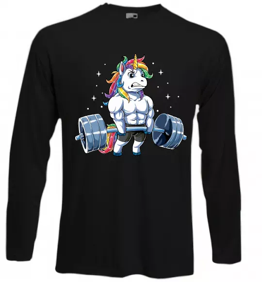 Лонгслив Єдиноріг з штангою Черный фото